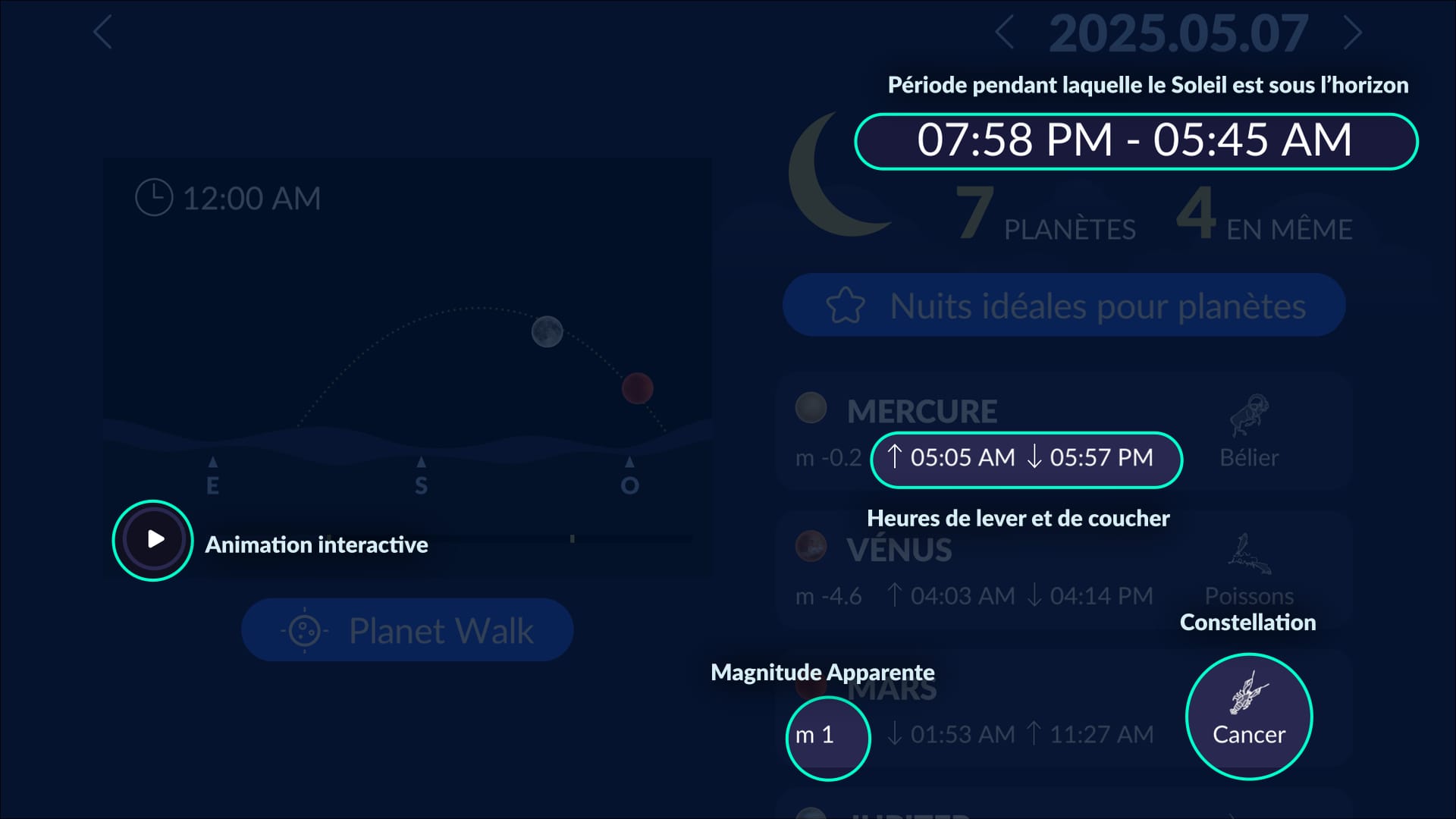 Planets section