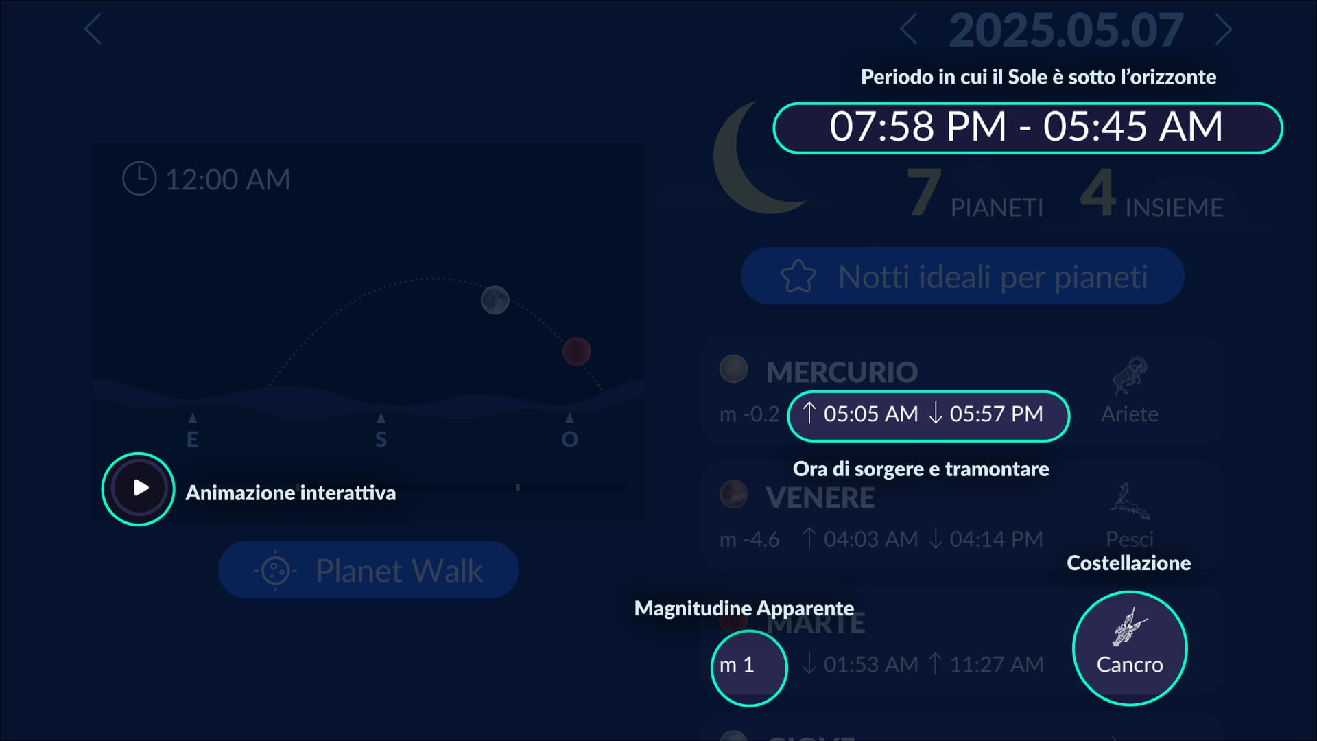 Planets section