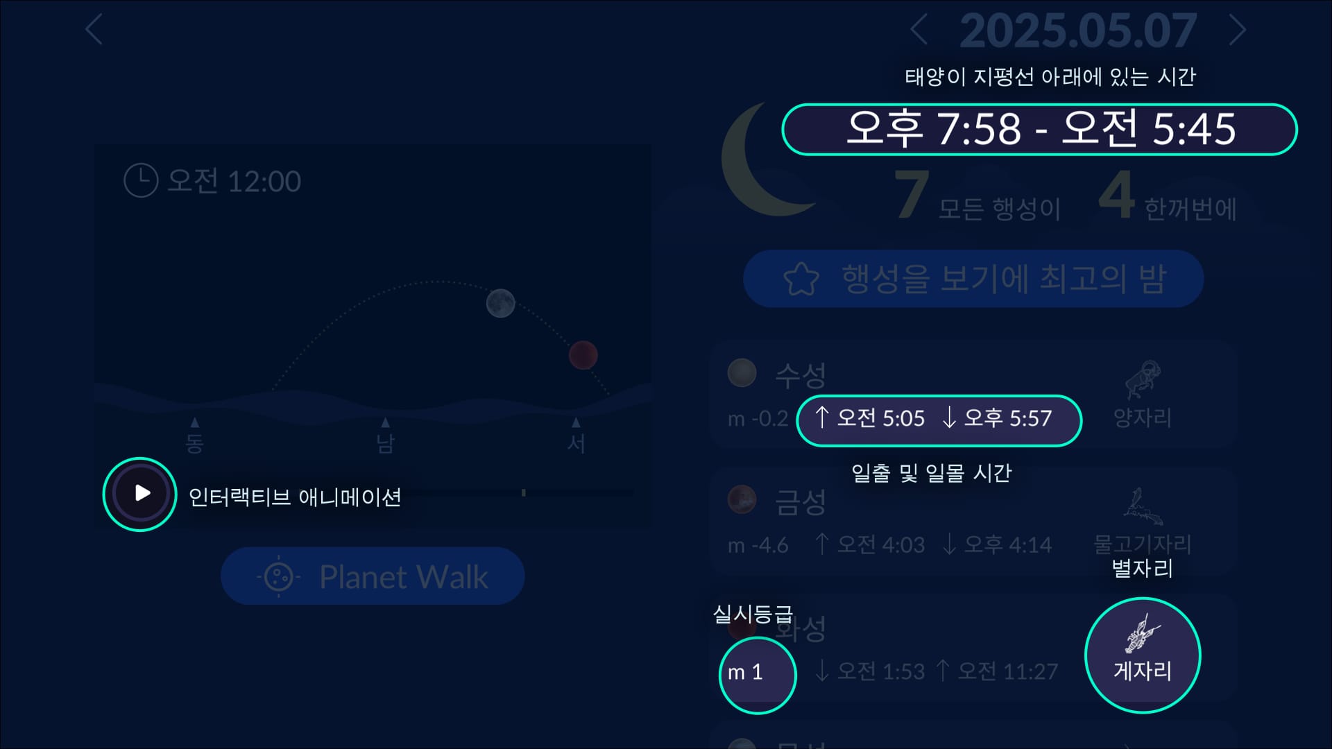 Planets section