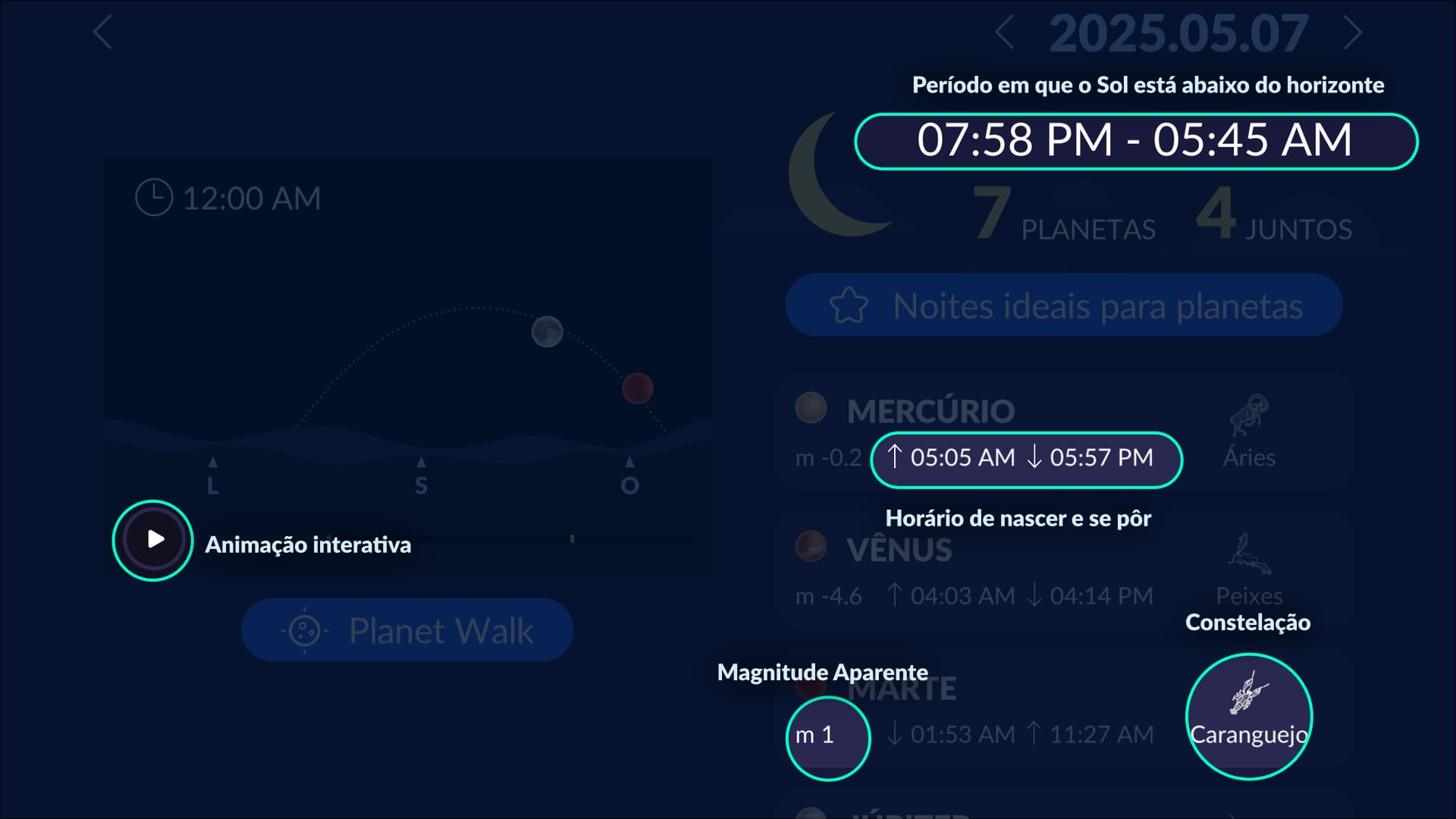 Planets section