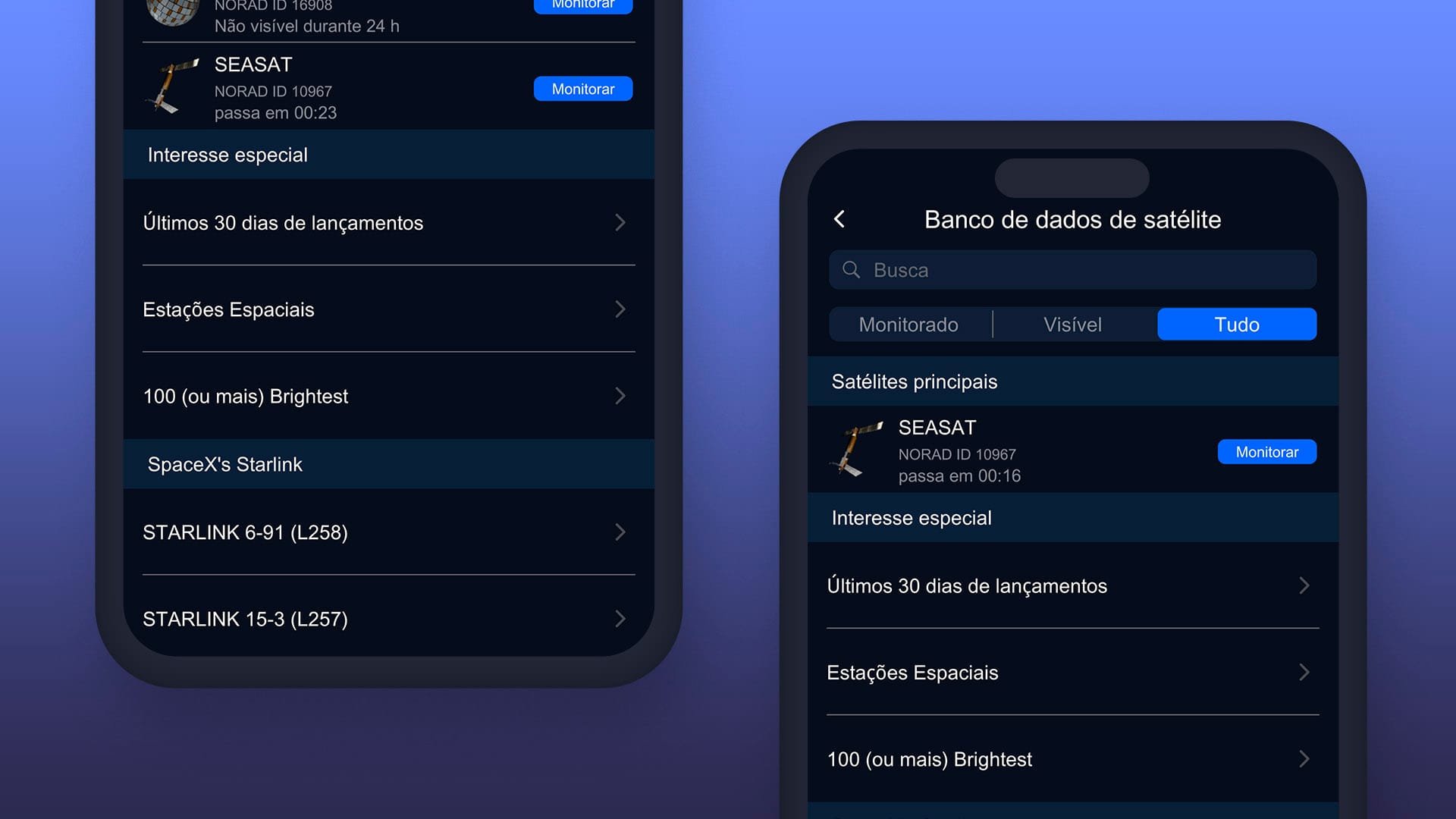 Satellite Tracker product feature 1