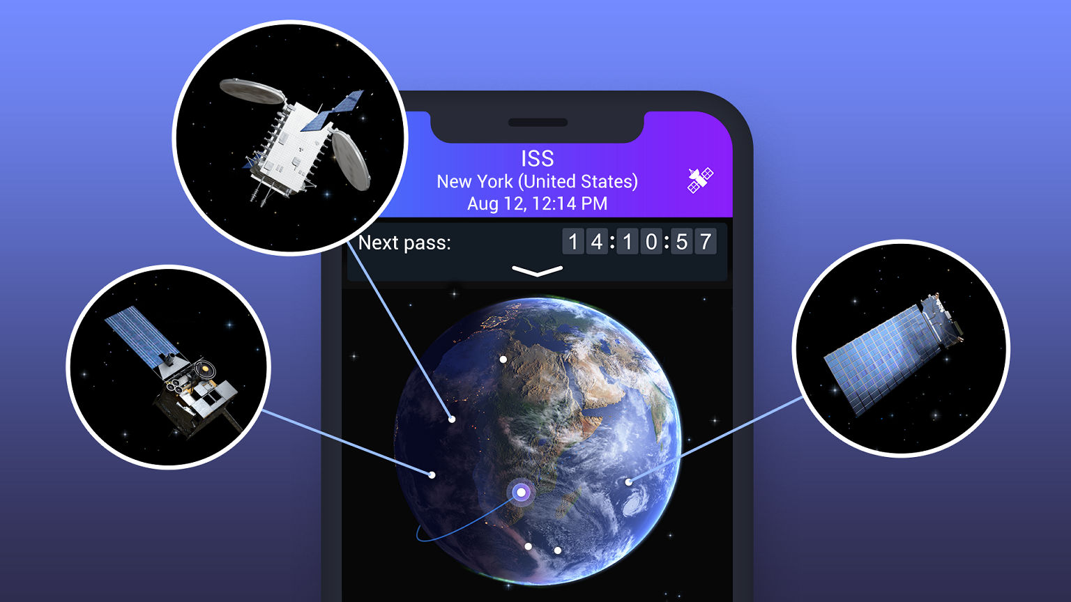 ISS, Starlink Tracker App — Satellite Tracking Satellites in the Sky