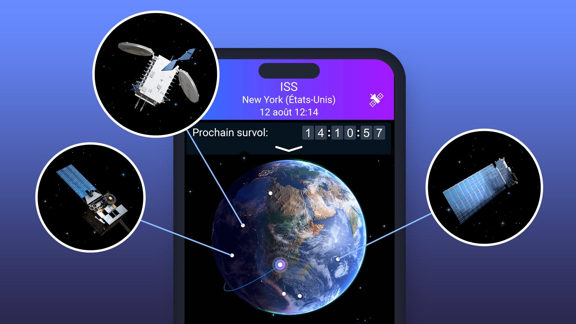 Satellite Tracker product feature 3