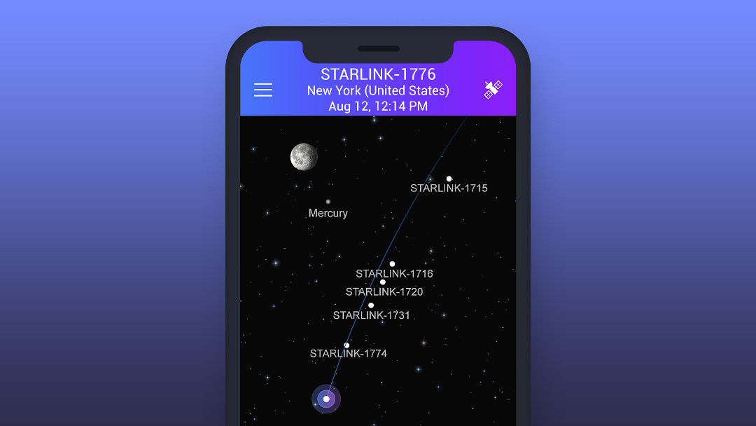 ISS, Starlink Tracker App — Satellite Tracking | Satellites In The Sky ...