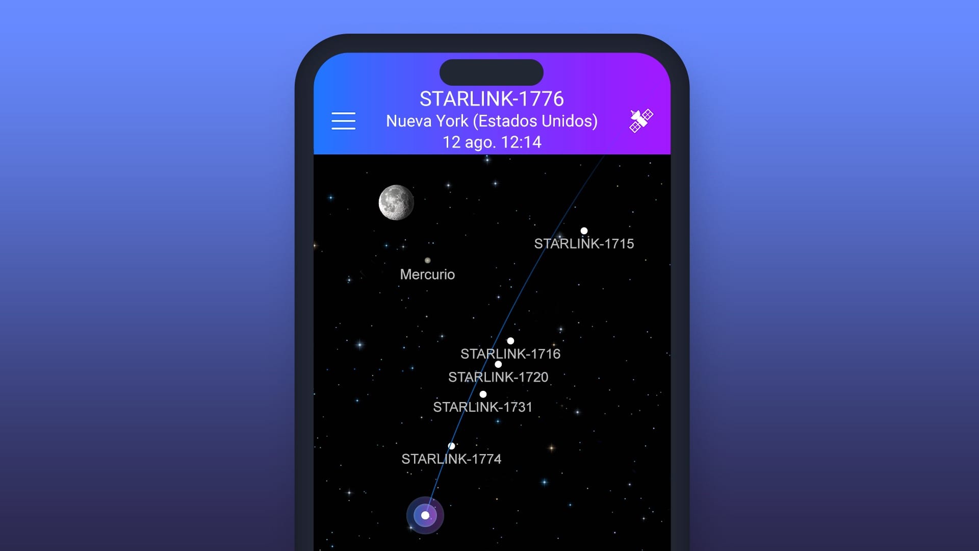 Satellite Tracker product feature 4