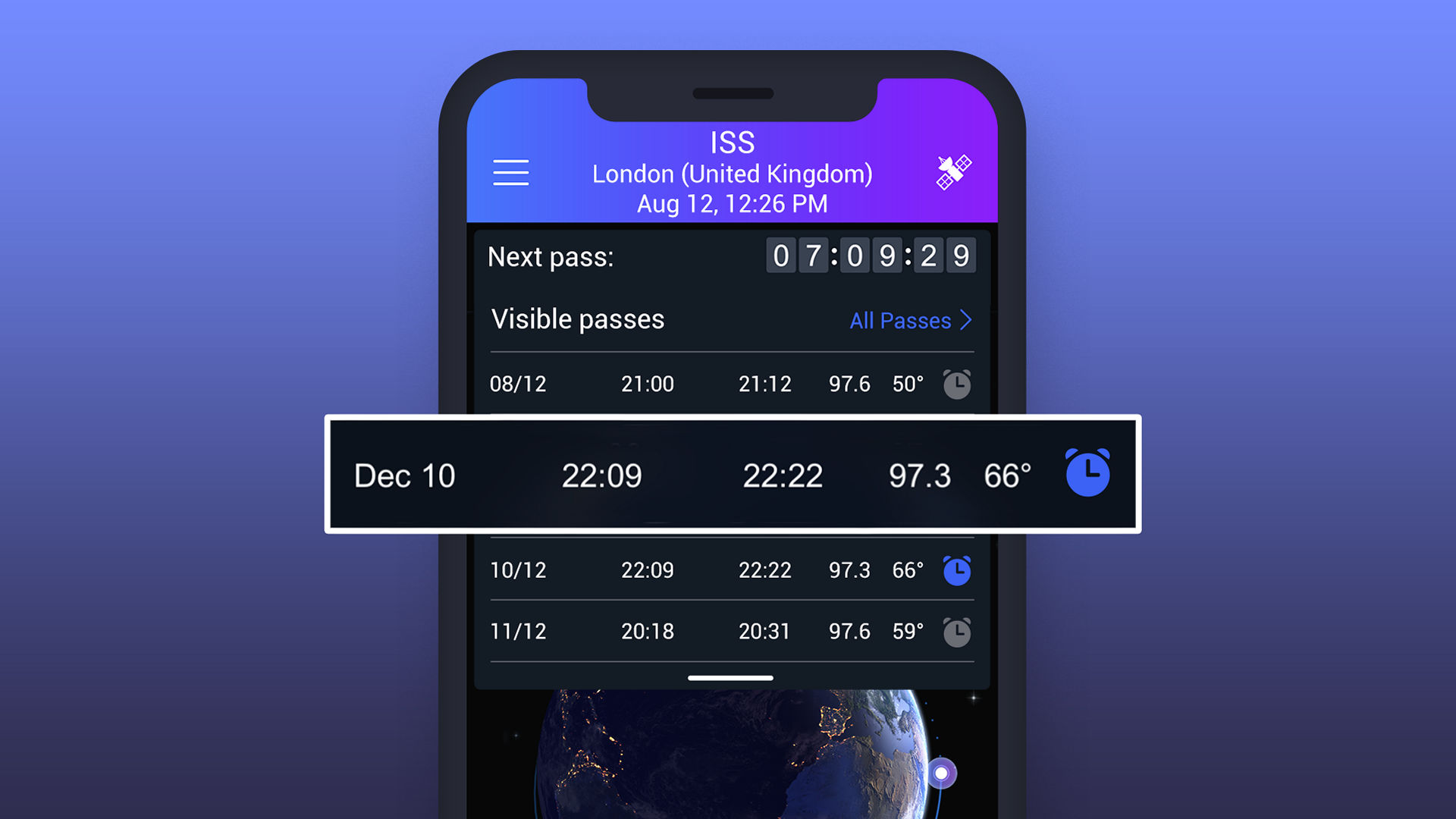 Satellite Tracker product feature 6