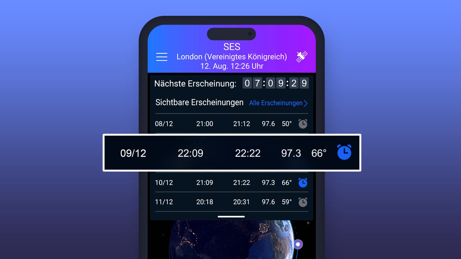 Satellite Tracker product feature 6