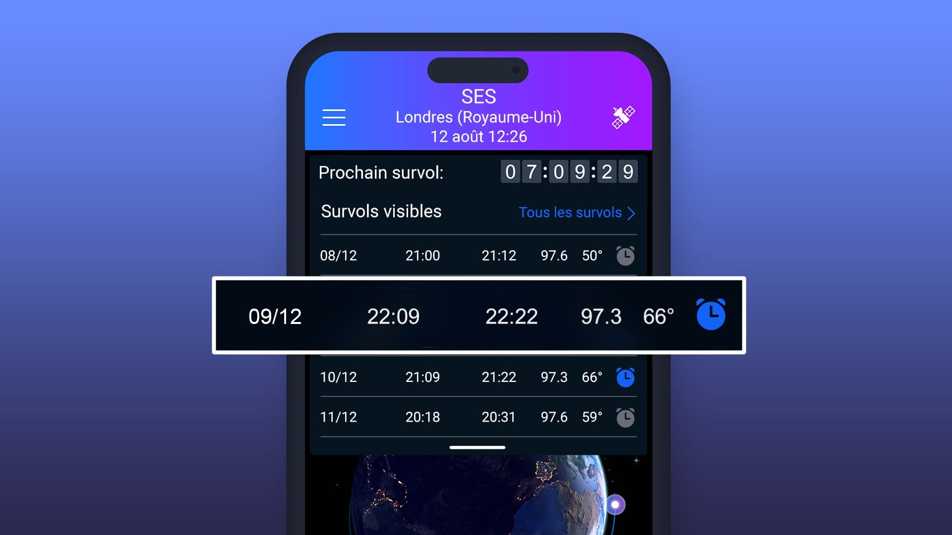 Satellite Tracker product feature 6