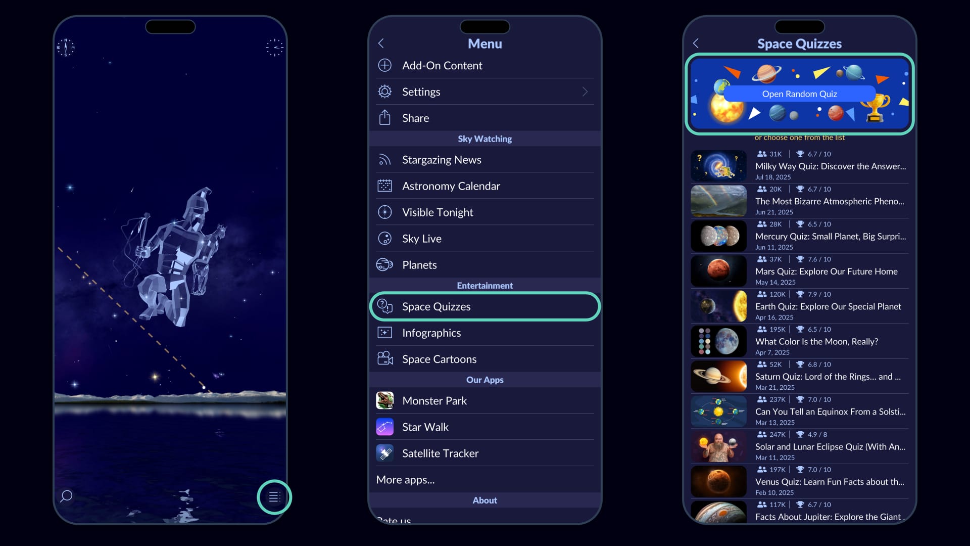 Star Walk 2 Update: Quizzes